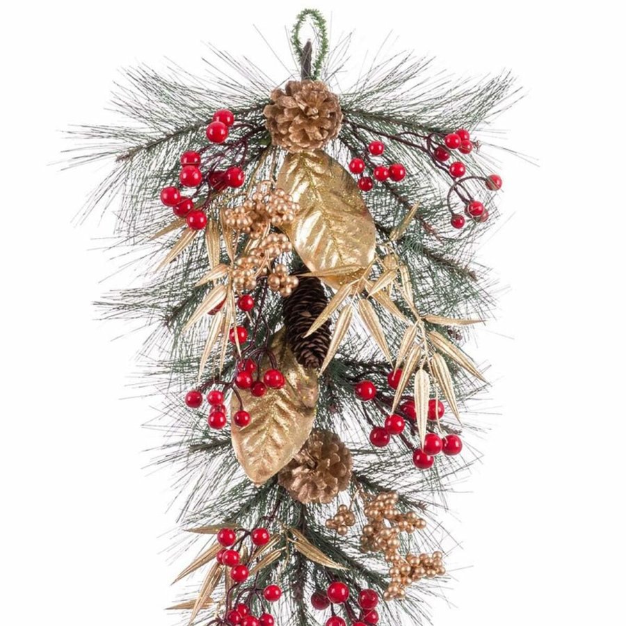Drophng Jul Multifarvet Gylden Plastik 60 cm #5