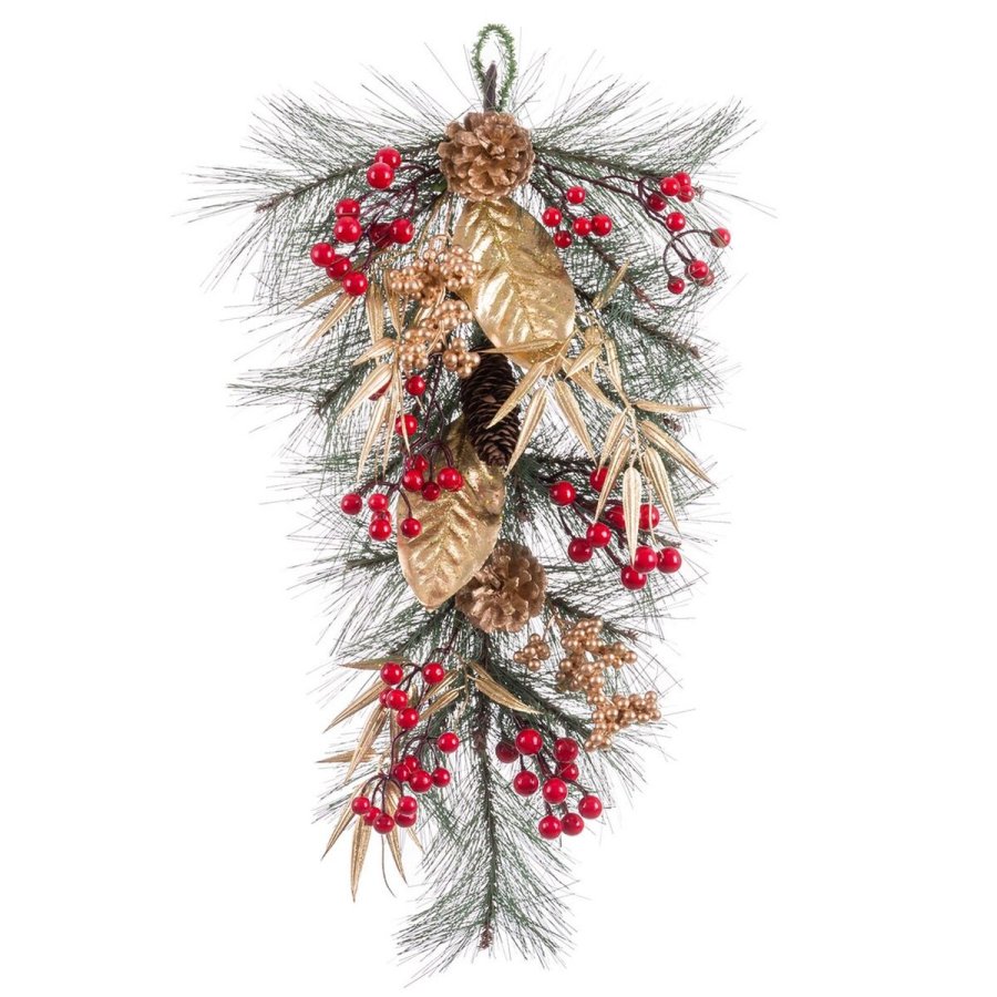Drophng Jul Multifarvet Gylden Plastik 60 cm #1