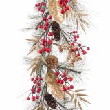 Juleguirlande Multifarvet Gylden Plastik Ananas 180 cm #13