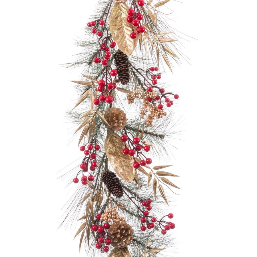 Juleguirlande Multifarvet Gylden Plastik Ananas 180 cm #17