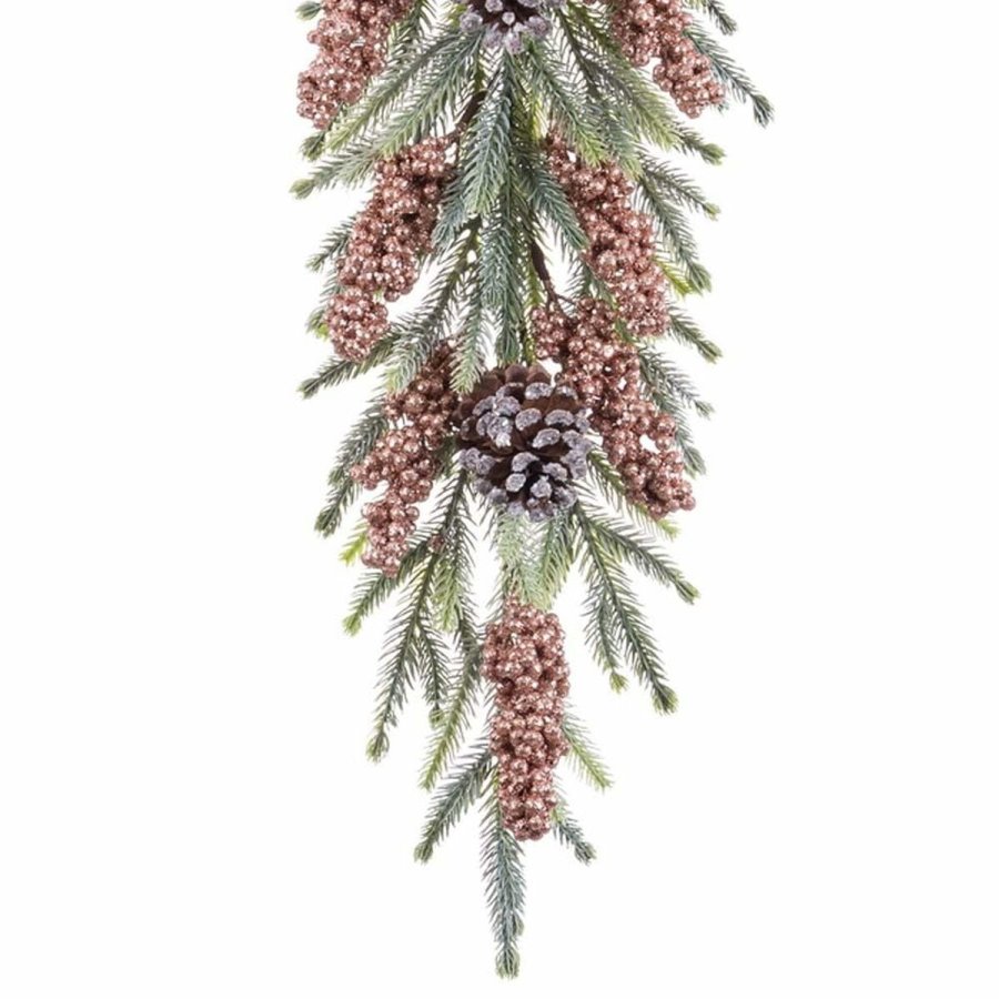 Drophng Jul Multifarvet Kobber Plastik Ananas 63 cm #9