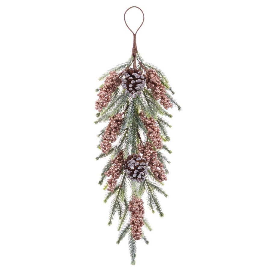 Drophng Jul Multifarvet Kobber Plastik Ananas 63 cm #1