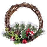Adventskrans Rd Multifarvet Spanskrr Plastik Ananas 30 cm #1