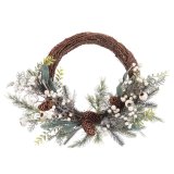 Adventskrans Multifarvet Natur Spanskrr Plastik 50 cm #1