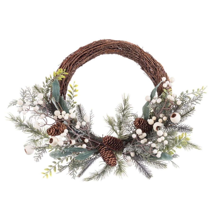 Adventskrans Multifarvet Natur Spanskrr Plastik 50 cm #1