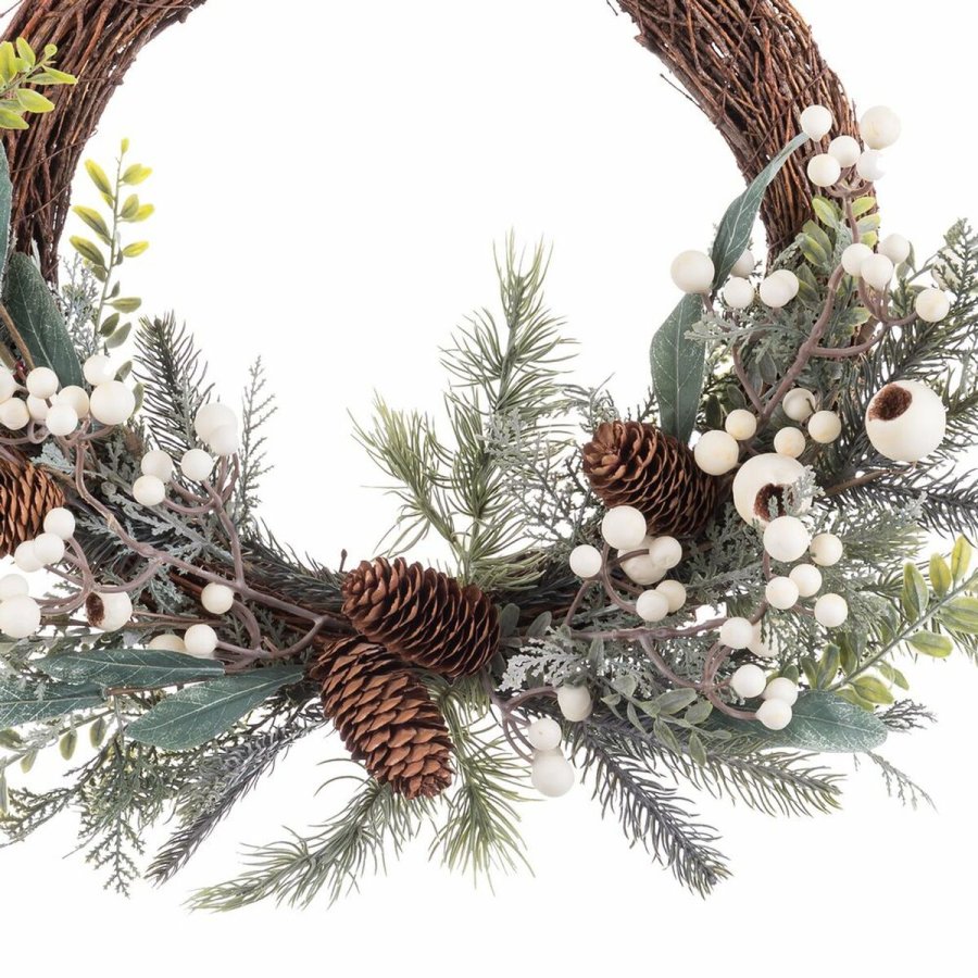 Adventskrans Multifarvet Natur Spanskrr Plastik 50 cm #2