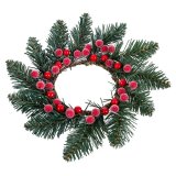 Julepynt Lyseholder Rd Grn Plastik 25 cm #1