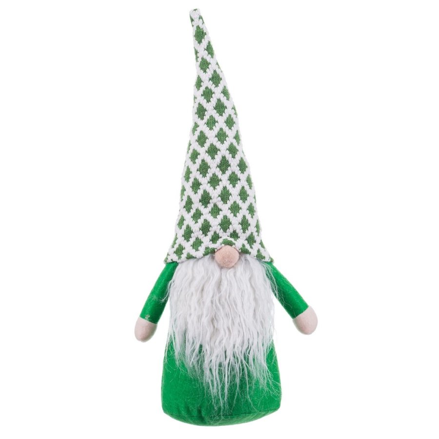 Julepynt Hvid Grn Sand Materiale Julemanden 48 cm #1