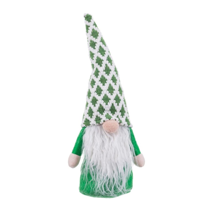 Julepynt Hvid Grn Sand Materiale Julemanden 33 cm #1