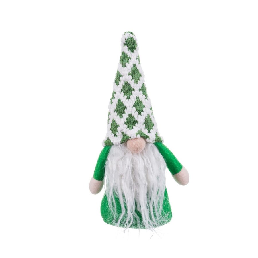 Julepynt Hvid Grn Sand Materiale Julemanden 21 cm #1