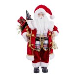 Julepynt Multifarvet Polyesterharpisk Materiale Julemanden 22 x 17 x 45 cm #1