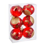 Julekugler Rd Plastik 8 cm (6 enheder) #1