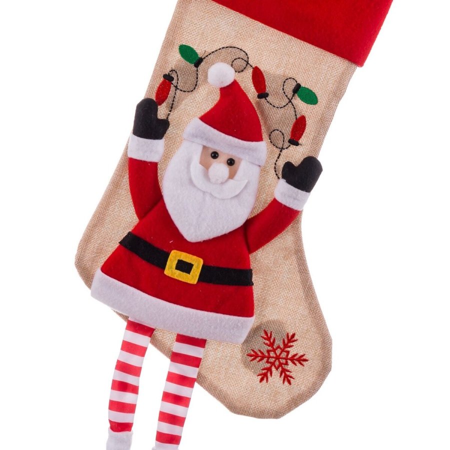 Julesok Multifarvet Materiale Julemanden 47 x 28 x 28 cm #1