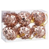 Julekugler Bronze Plastik Polyfoam 6 x 6 x 6 cm (6 enheder) #5