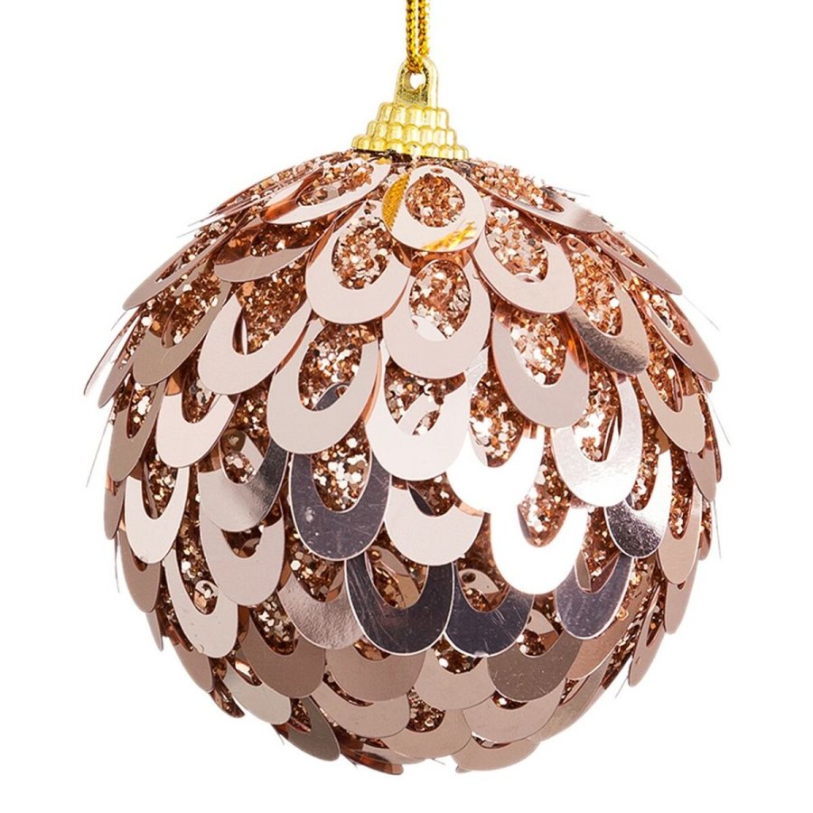 Julekugler Bronze Plastik Polyfoam 6 x 6 x 6 cm (6 enheder) #1
