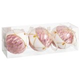 Julekugler Hvid Pink Polyfoam Materiale 10 x 10 x 10 cm (3 enheder) #5