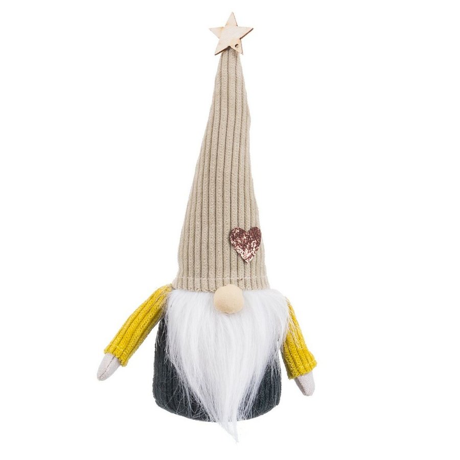 Julepynt Grn Beige Sand Materiale Julemanden 20 cm #1