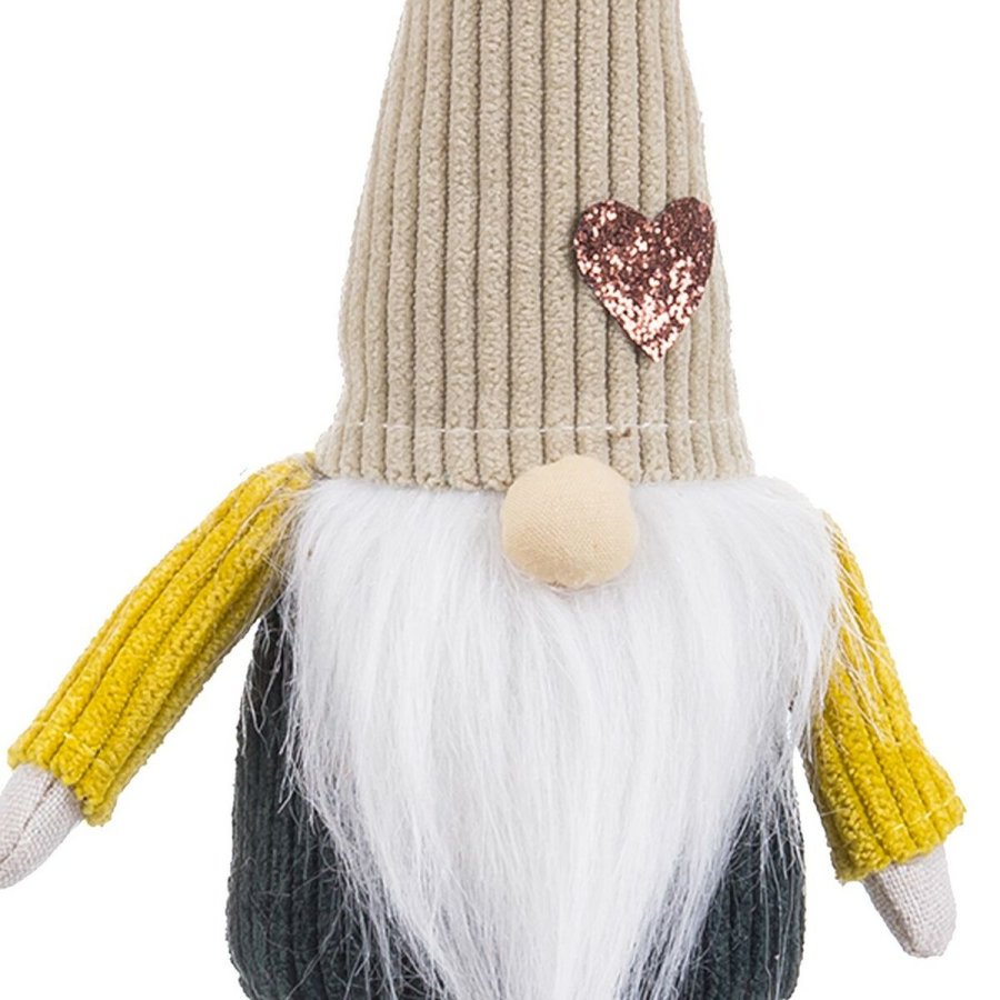Julepynt Grn Beige Sand Materiale Julemanden 20 cm #5