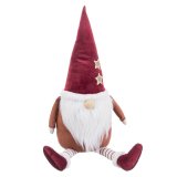 Julepynt Hvid Rd Sand Materiale Julemanden 53 cm #1