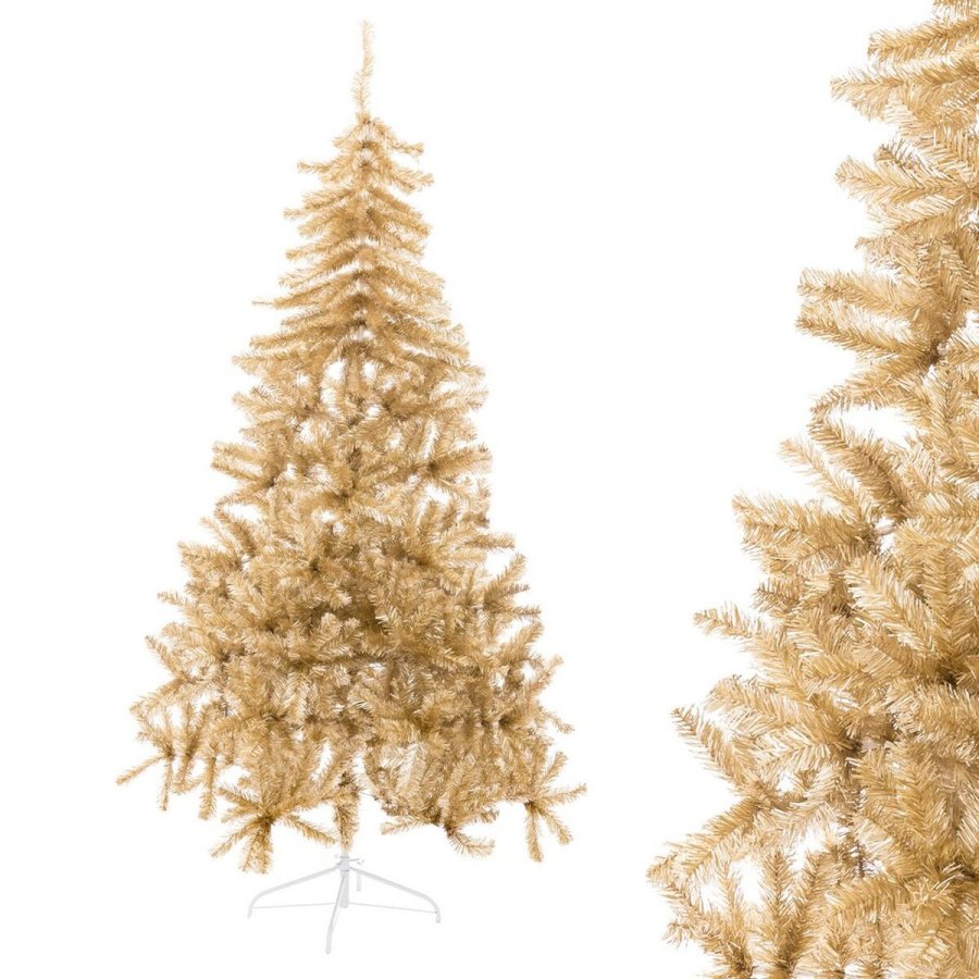 Juletr Guld Metal Plastik 120 X 120 X 240 CM #5