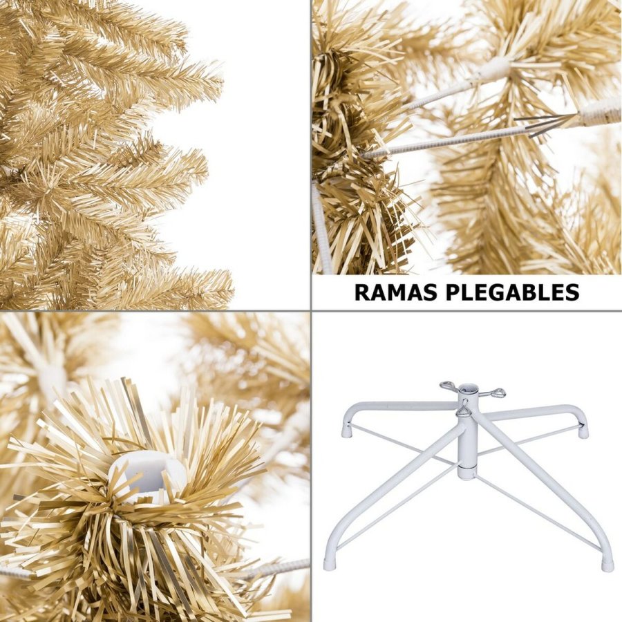 Juletr Guld Metal Plastik 120 X 120 X 240 CM #9