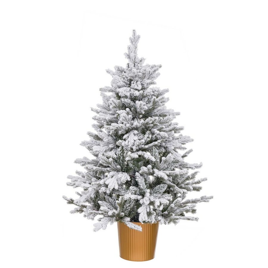 Juletr Gylden Polyetylen snefald 58 x 58 x 90 cm #1