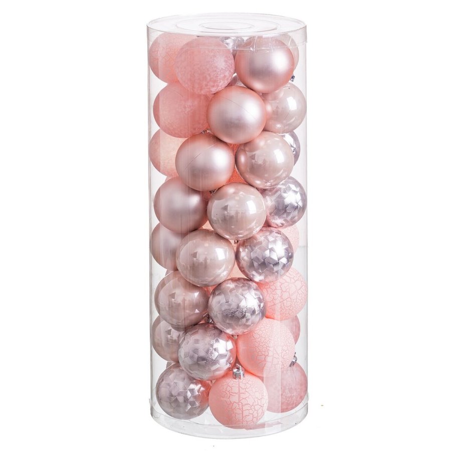 Julekugler Pink Plastik 6 x 6 x 6 cm (40 enheder) #1