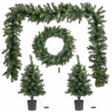 Juletr Grn PVC 80 x 50 x 18 cm (4 enheder) #1