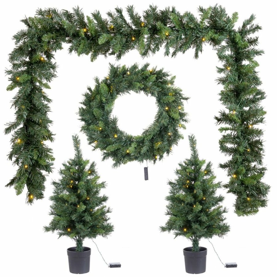 Juletr Grn PVC 80 x 50 x 18 cm (4 enheder) #1