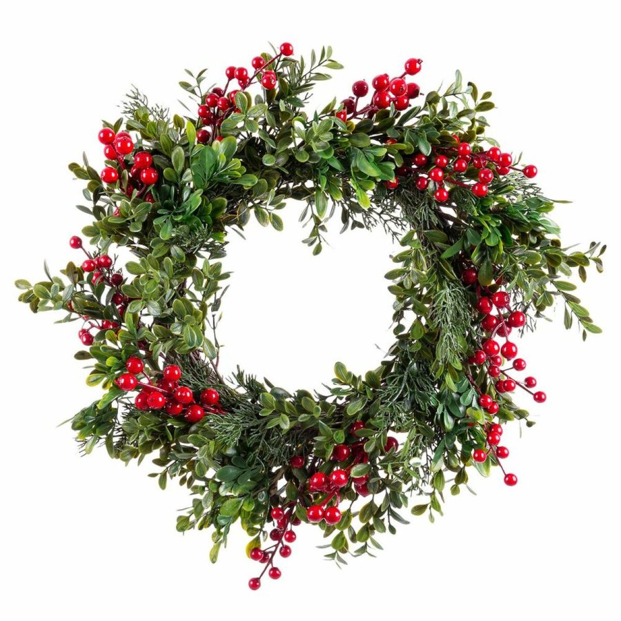 Adventskrans Rd Grn Plastik 41 x 41 x 10 cm #1