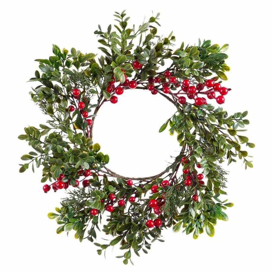 Adventskrans Rd Grn Plastik 35 x 35 x 8 cm #1