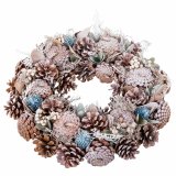 Adventskrans Bl Hvid Ananas 36 x 9 x 36 cm #1