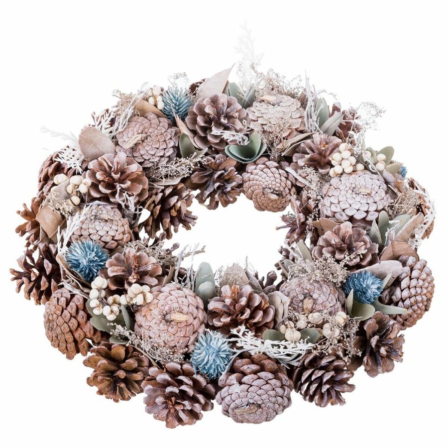 Adventskrans Bl Hvid Ananas 36 x 9 x 36 cm #1