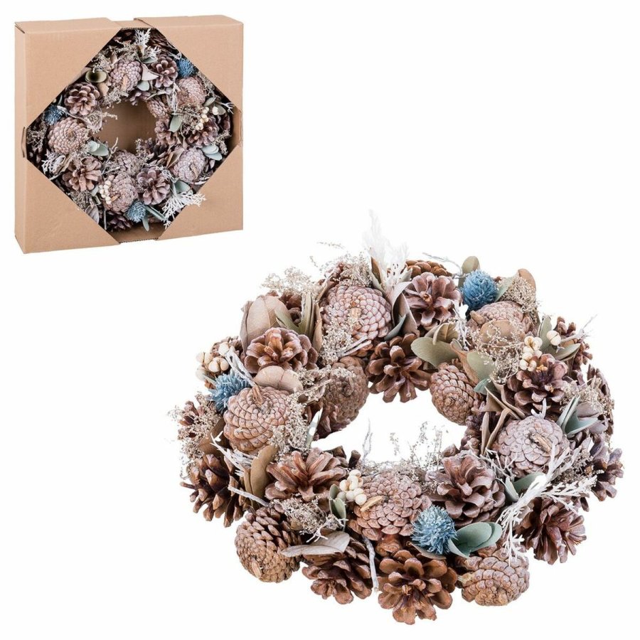 Adventskrans Bl Hvid Ananas 30 x 8 x 30 cm #5