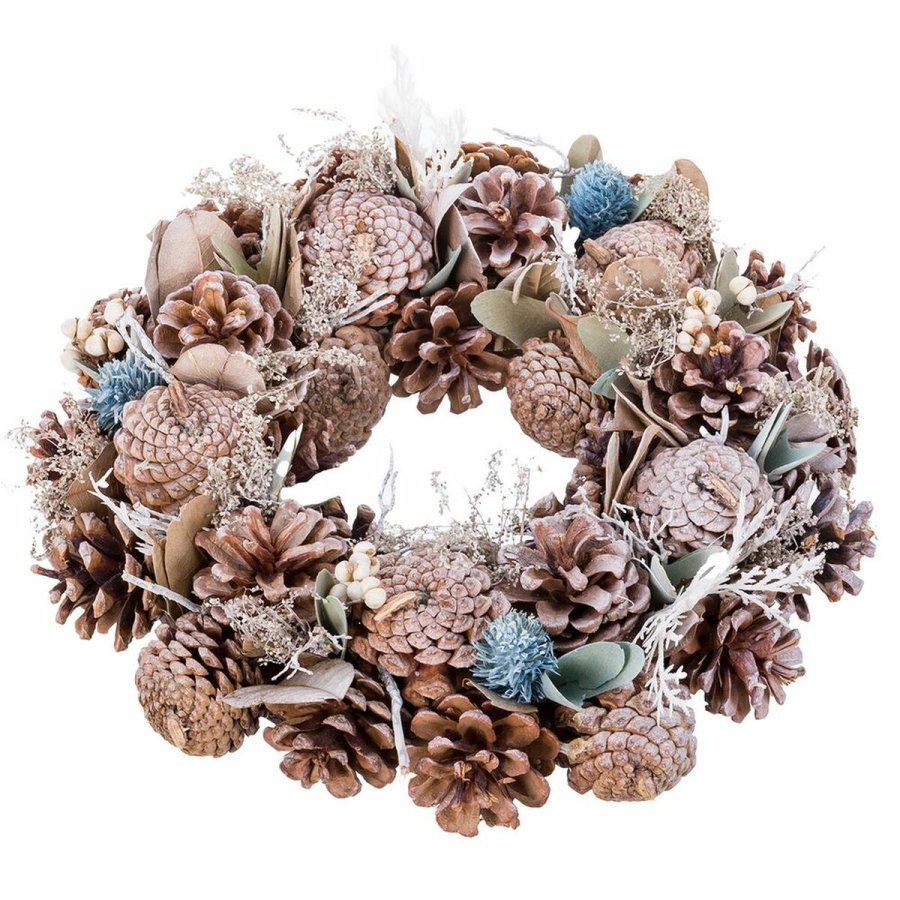 Adventskrans Bl Hvid Ananas 30 x 8 x 30 cm #1
