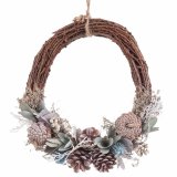 Adventskrans Bl Hvid Ananas 28 X 8 X 29 CM #1