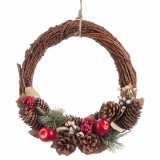 Adventskrans Multifarvet Natur Plastik Foam Ananas 28 X 8 X 29 CM #1