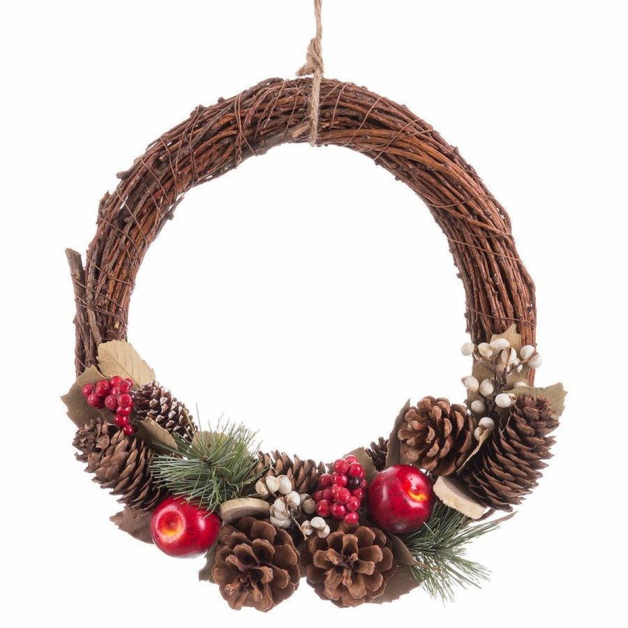 Adventskrans Multifarvet Natur Plastik Foam Ananas 28 X 8 X 29 CM #1