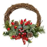 Adventskrans Multifarvet PVC Spanskrr 30 x 30 x 10 cm #1