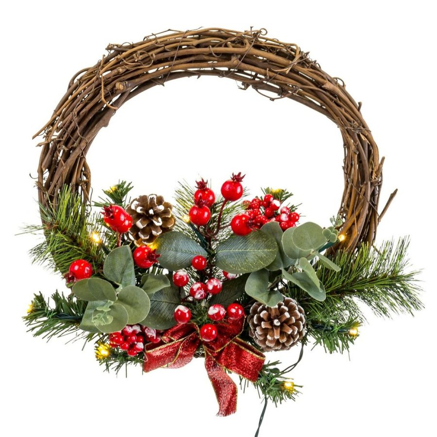 Adventskrans Multifarvet PVC Spanskrr 30 x 30 x 10 cm #1