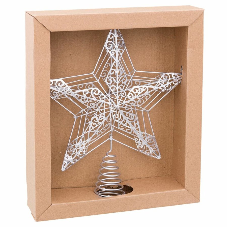 Julestjerne Slvfarvet Metal 25 x 5,5 x 30 cm #1