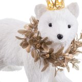 Julepynt Hvid Guld Bjrn 22 x 15 x 20 cm #5