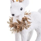 Julepynt Hvid Guld Hjort 19 x 10 x 27 cm #5