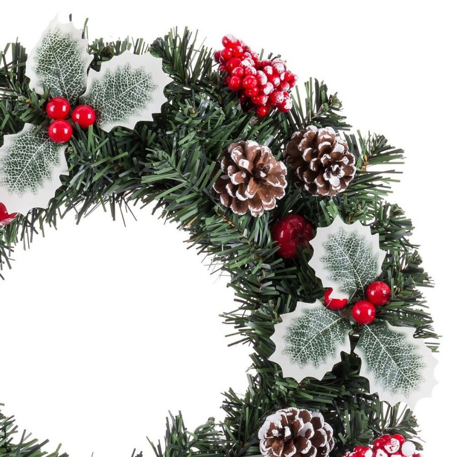 Adventskrans Rd Grn PVC Ananas 40 x 40 x 7 cm #5
