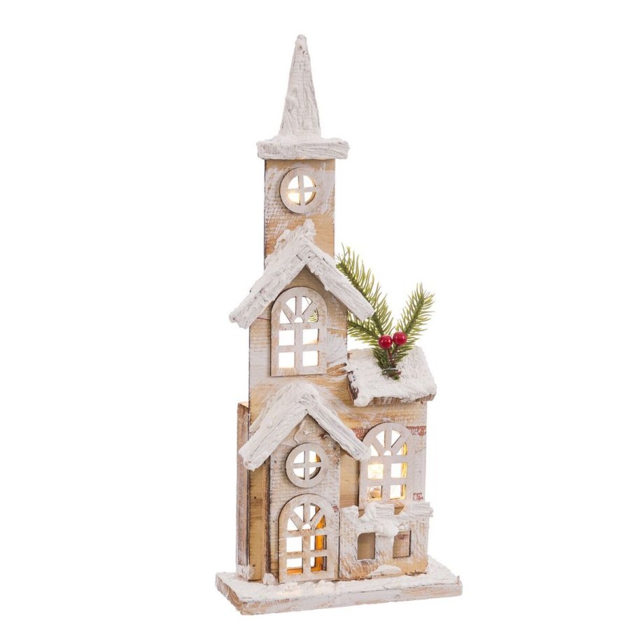 Tilbehr til Jule Bethlehem Dekoration Natur Kirke 16 x 8 x 38 cm #1