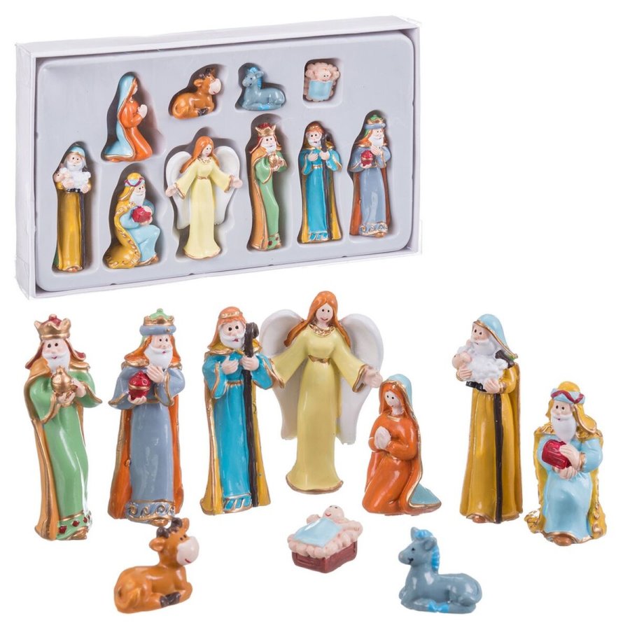 Betlehem dekoration Multifarvet Harpiks Krybbespil/Bethlehem 20 x 12 x 3 cm #1