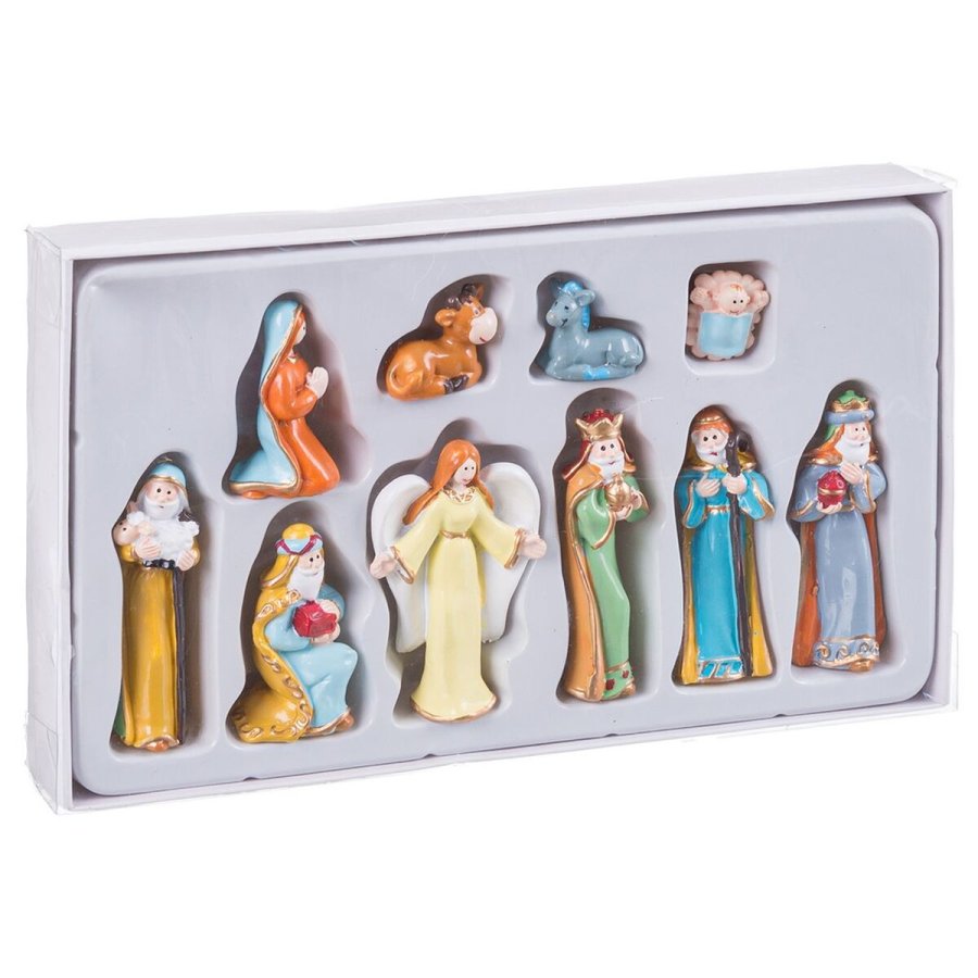 Betlehem dekoration Multifarvet Harpiks Krybbespil/Bethlehem 20 x 12 x 3 cm #5