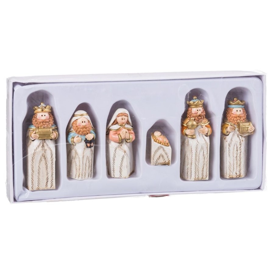 Betlehem dekoration Multifarvet Harpiks Krybbespil/Bethlehem 25 x 11,5 x 3 cm #5