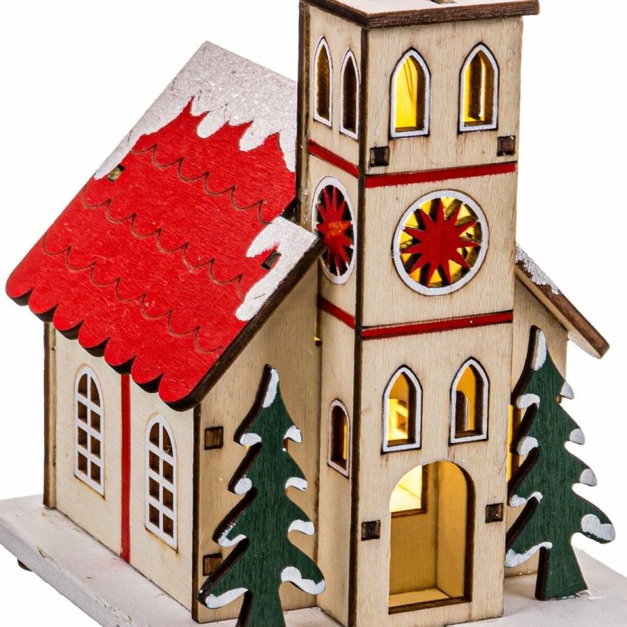 Julepynt Multifarvet Kirke 9,5 x 7,5 x 14,5 cm #5