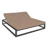 Lealnik Luana Dobbelt Moka 180 x 200 x 43 cm Grafit #1